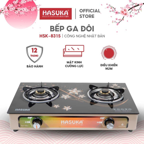 BẾP GAS DƯƠNG KÍNH HASUKA HSK-8315
