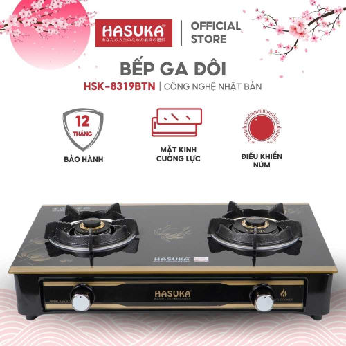 BẾP GAS DƯƠNG KÍNH HASUKA HSK-8319BTN