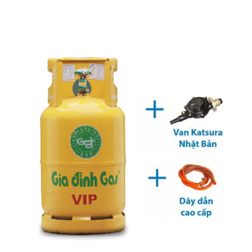 Bộ Bình Gas Gia Đình 12Kg Màu Vàng
